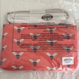 Fossil Coral Bee Print  Crossbody Bag